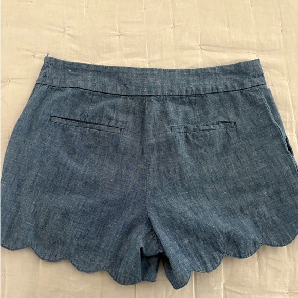 The Loft Blue Scalloped Hem Women's Shorts - Picture 6 of 7